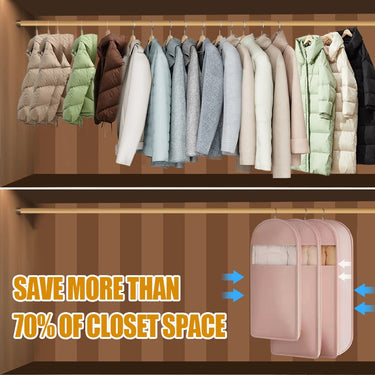 ❤️🔥2025 Space Saving Hanging Garment Bag with Self Compression Zipper